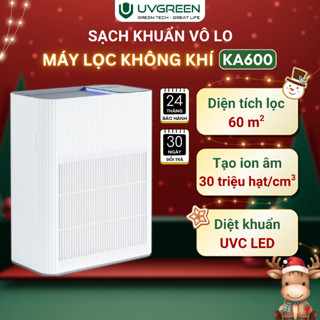  Máy Lọc Không Khí Diệt Khuẩn UVGREEN KA600 60m2-UVC LED Lõi HEPA H13 Ion Âm Bảo Hành 24T 