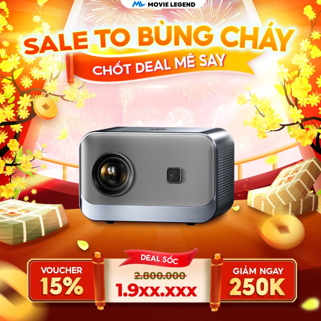 [ NEW 2025 ] Máy Chiếu Mini S7 Pro - Máy Chiếu Movie Legend - Hỗ Trợ Full HD, Hệ Điều Hành Android
