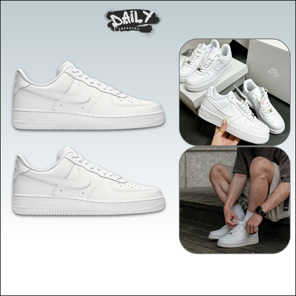 Giày Thể Thao Nike Air Force 1 Trắng – Sneaker Nam Nữ AF1 Full White Basic [Daily Sneakers]