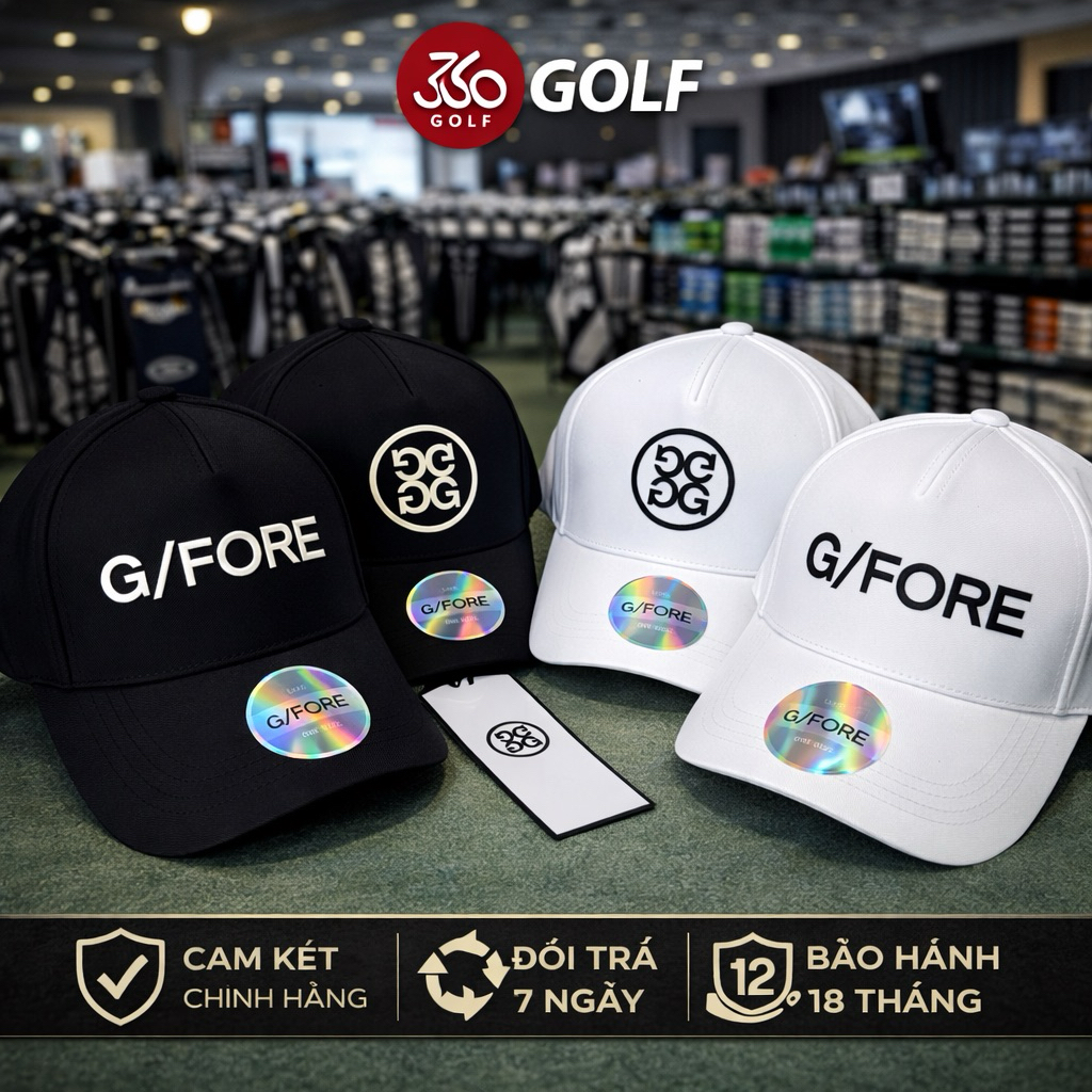 Mũ golf gfore vải golf thoáng mát co dãn nhẹ thấm hút mồ hôi