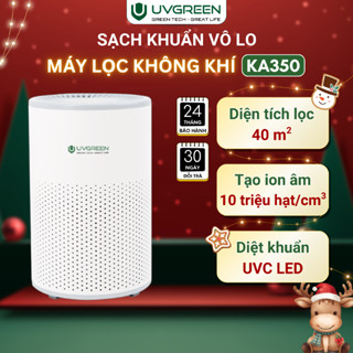  Máy Lọc Không Khí Diệt Khuẩn UVGREEN KA350 40m2 - UVC LED Ion Âm Lõi Lọc HEPA H13 Bào hành 24T 