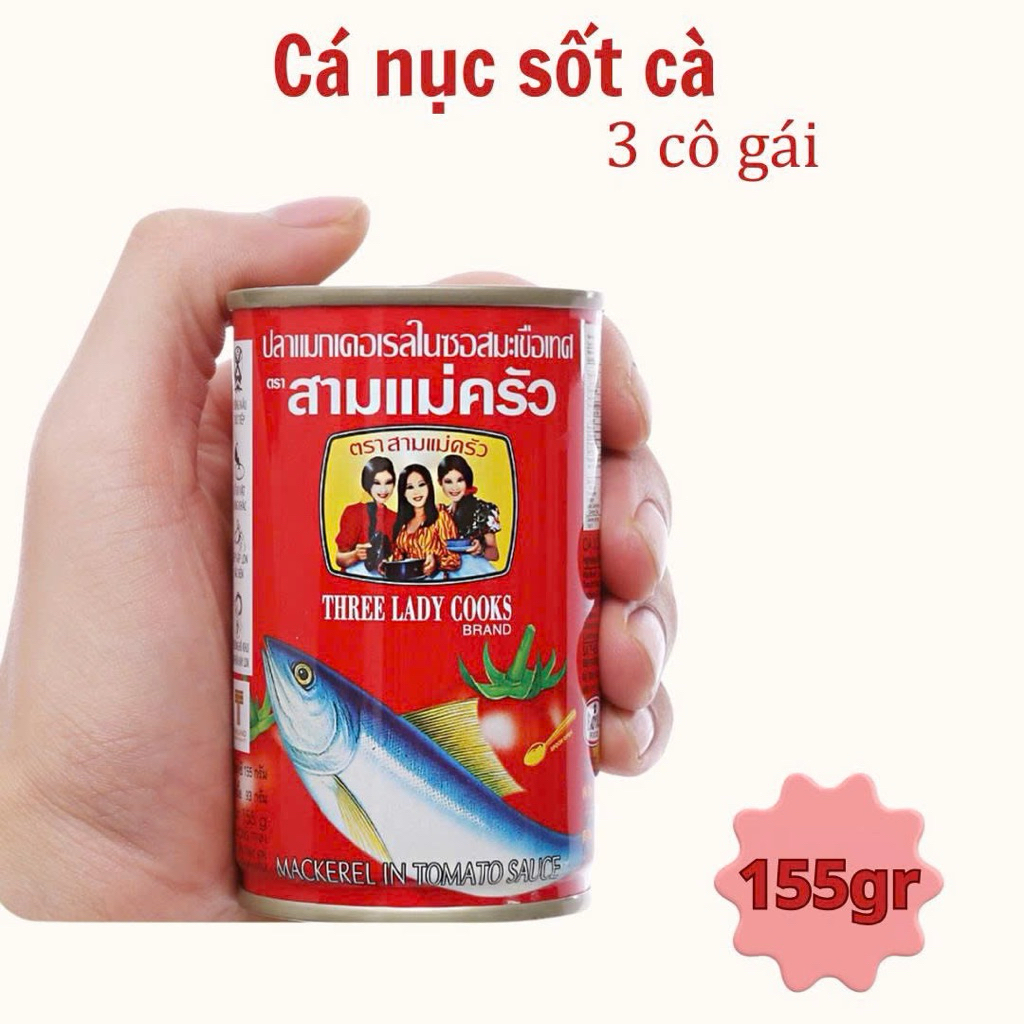 Cá nục xốt cà 3 Cô Gái hộp 155g