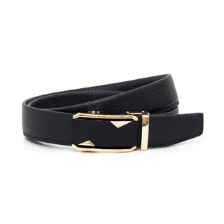 Thắt lưng da Ý nhập khẩu PT19 khoá hợp kim không rỉ, tone vàng đen sang trọng, bảo hành 03 năm, Anh Tho Leather