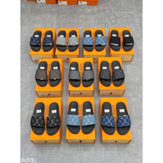 Dép Quai Ngang Lệ Vi Luxury Hot Trend , Dép Nam LV  Đế Cao Su Siêu Êm ( HÀNG CHUẨN )