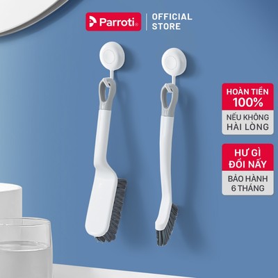 Chổi cọ vệ sinh đa năng, bàn chải vệ sinh cao cấp, gồm 2 bàn chải - Parroti Clever CR02