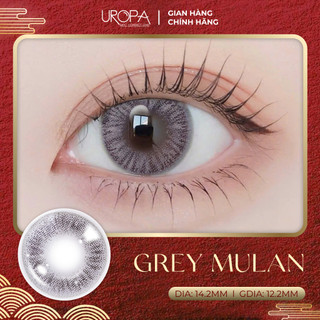  Lens siêu cấp ẩm UROPA Mulan Gray màu xám tây kính áp tròng 6 tháng chống tia UV từ 0-6 độ 