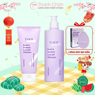  Sữa rửa mặt Tiam Snail & Azulene Low PH Cleanser 200ml 