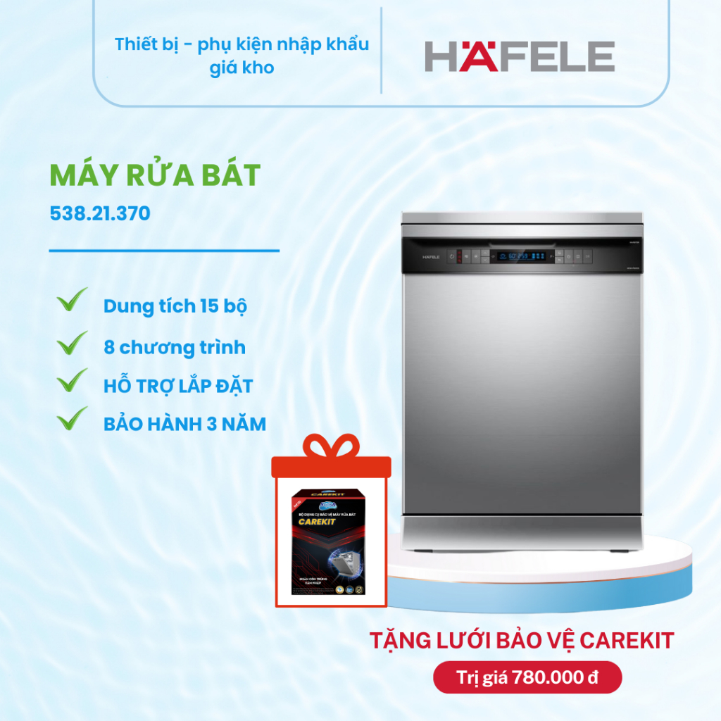 [BẢO HÀNH 3 NĂM] Máy Rửa Chén Bát Hafele HDW-F6051S 538.21.370