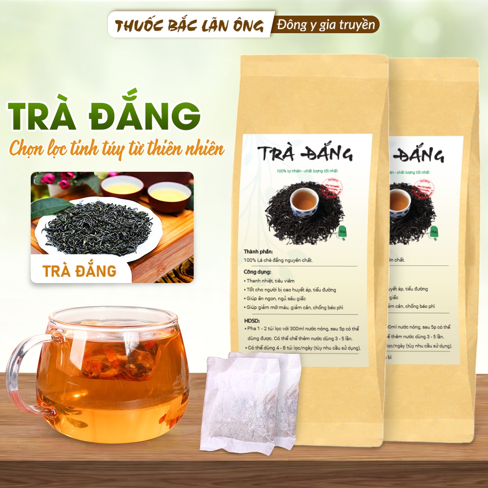 Trà đắng túi lọc, bịch 30 tép x 3g, đậm vị trà thảo mộc, tốt cho sức khoẻ - Lãn Ông