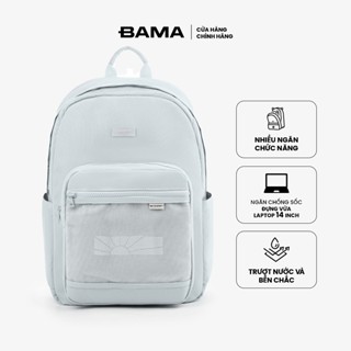 Balo nam nữ đi học đi làm BAMA Mesh Fabric Backpack MF108 chống nước nhiều ngăn đựng laptop 13 14 inch