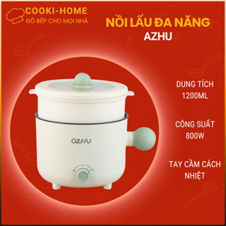 Nồi Lẩu Điện Mini Azhu Đa Năng 2 Nấc Nhiệt Kèm Giá Hấp Có Tay Cầm Dung Tích 1.8L Công suất 600W