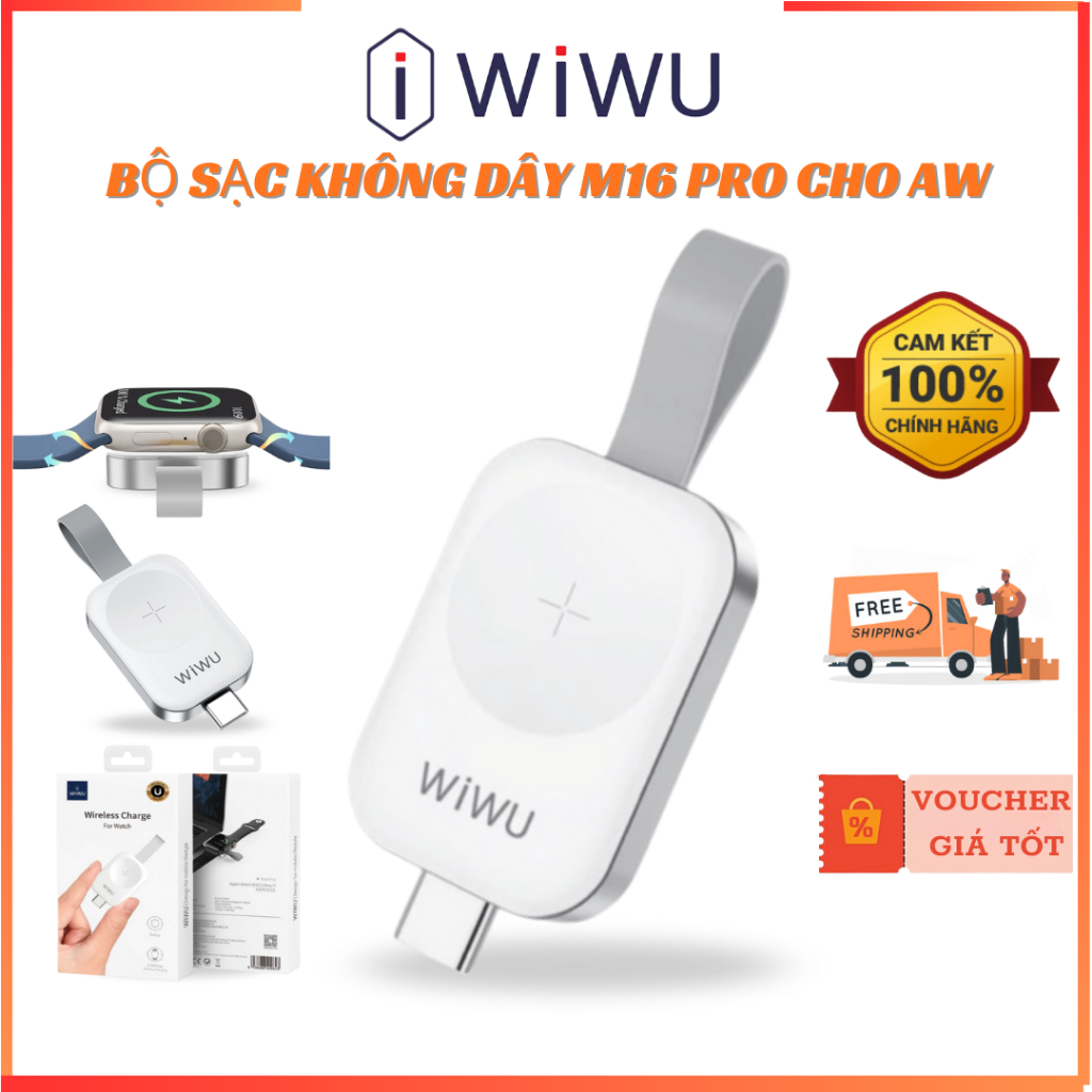 Bộ Sạc Không Dây WiWU cho AW M16 Pro Nhỏ Gọn - Tiện Lợi Dễ Dàng Mang Theo Đi Khắp Mọi Nơi