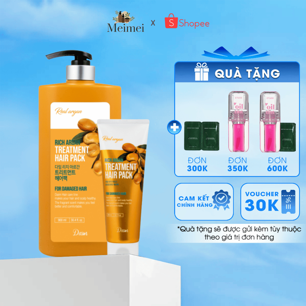 Kem Ủ Tóc Chứa Dầu Argan DAIM Rich Argan Treatment Hair Pack