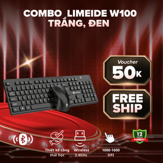 Bộ Phím Chuột Không Dây LIMEDIE W100 – Kết Nối 2.4GHz Tin Cậy, Thiết Kế Sang Trọng, Tiết Kiệm Năng Lượng