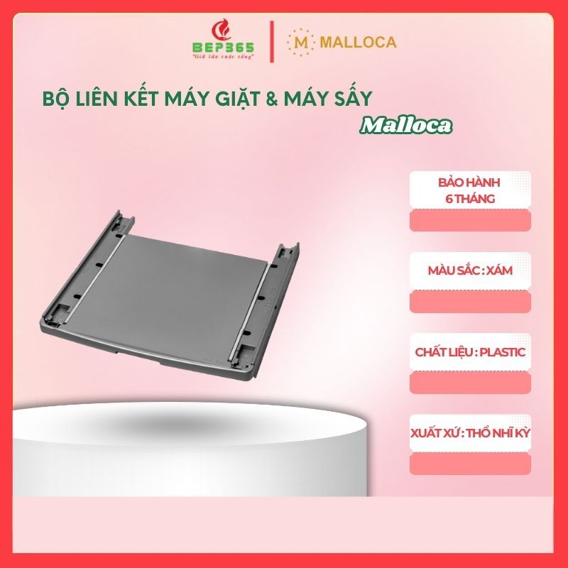 Bộ liên kết máy giặt, máy sấy Malloca MTD-T1510HP, MWM-T1510BL - BST