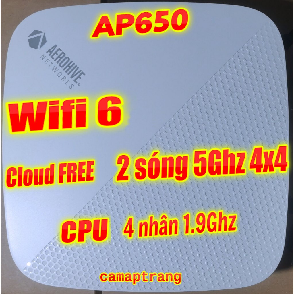 Bộ phát wifi 6 Aerohive AP650 2 sóng 5Ghz 4x4 chịu tải cao phù hợp cho MMO Phone Farm, Live Stream