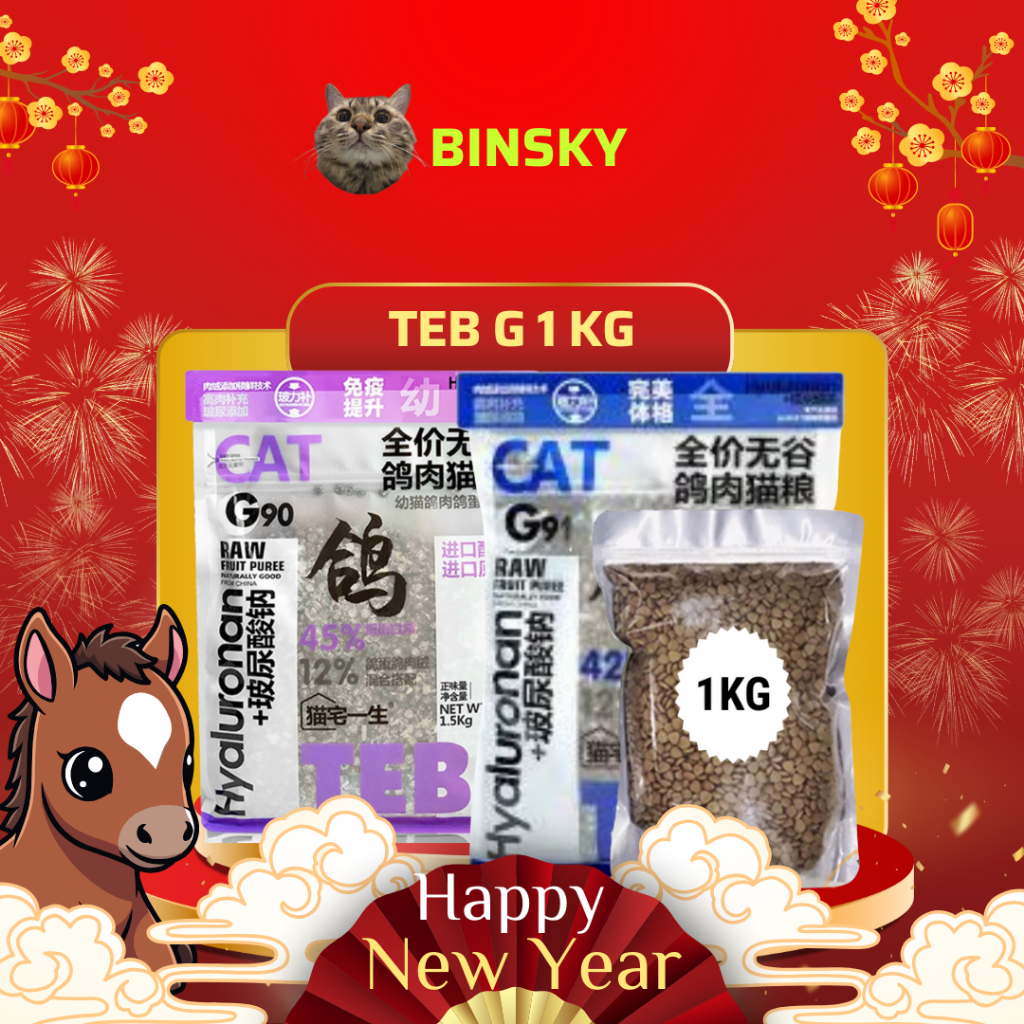 Teb Hạt Teb G 90 & G91 cho Mèo Túi Chiết 1kg