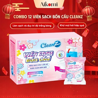  Combo 12 Viên sạch bồn cầu CleanZ chai thả bồn cầu sạch khuẩn tẩy sạch mảng bám khử mùi diệt vi khuẩn toilet 