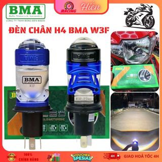  Đèn Pha LED Bi Cầu BMA W3F 60W Ánh Sáng Cực Mạnh Trợ Pha Laser Bảo Hành 12 Tháng 