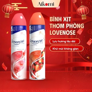  Xịt thơm phòng Lovenose nước hoa xịt phòng hương thơm tự nhiên dễ chịu lưu hương lâu dài 320ml 