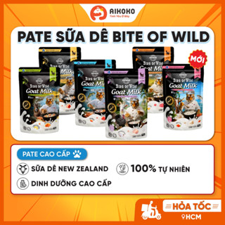  Pate Sữa Dê Bite of Wild 70g Cho Mèo - Công Thức Sữa Dê Bổ Sung Dinh Dưỡng Dễ Hấp Thu - Aikoko 