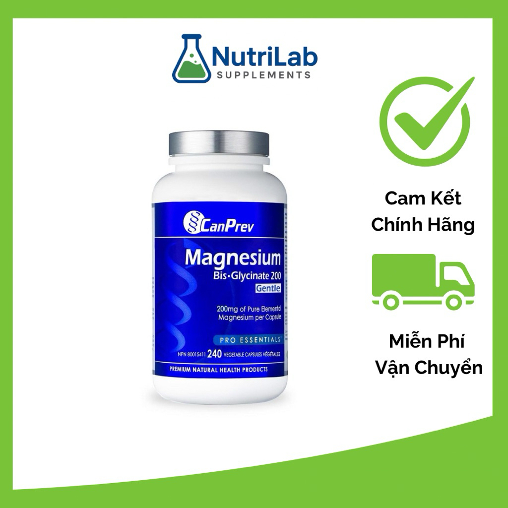 CanPrev Magnesium Bis-Glycinate 200 – Thực phẩm bổ sung Magie
