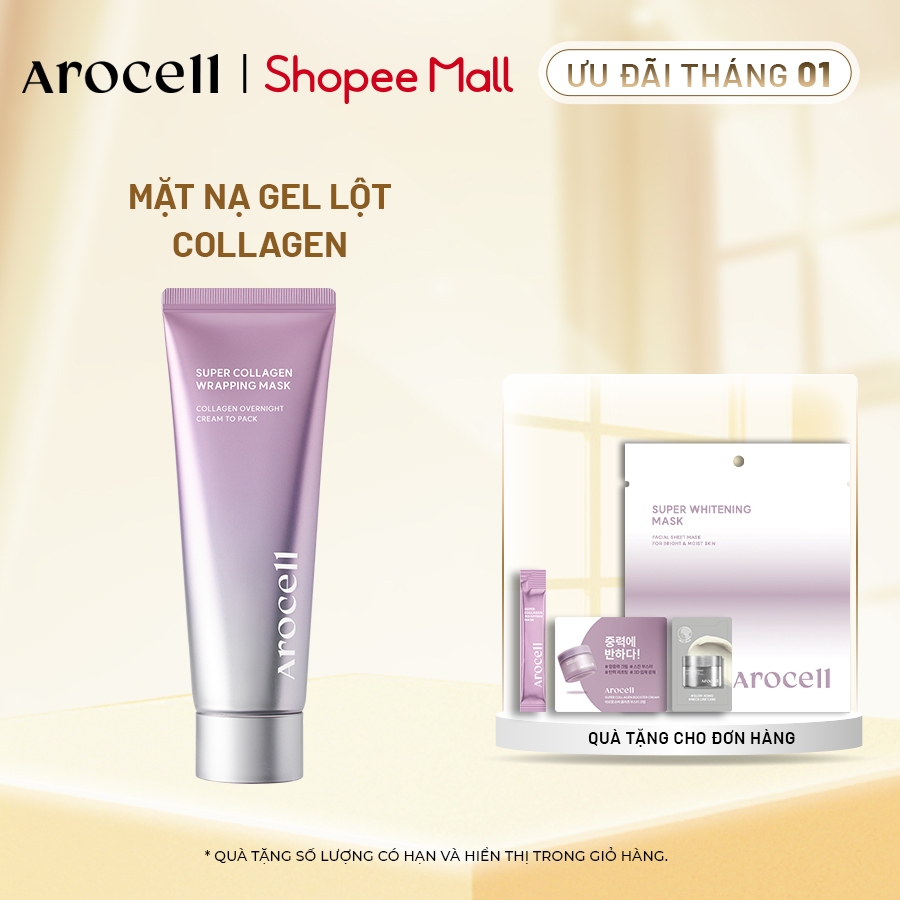 Mặt Nạ Gel Lột Arocell Cấp Ẩm Làm Sạch Tế Bào Chết Super Collagen Wrapping Mask 80ml 
