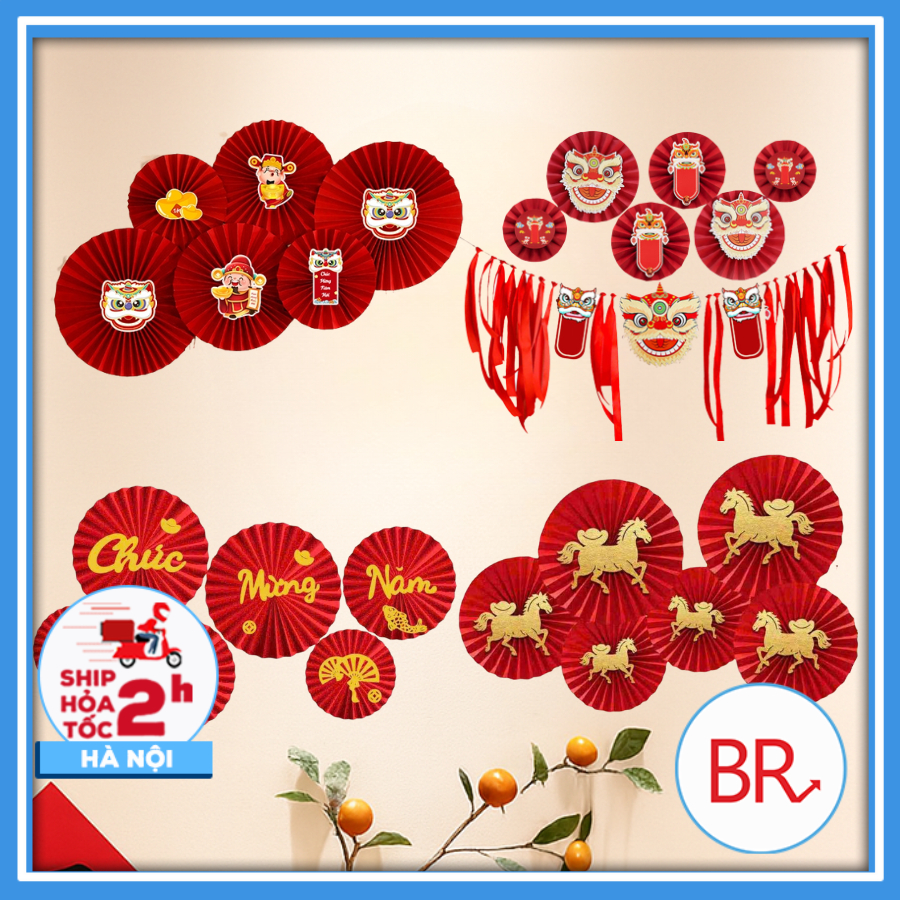 [TẾT 2026] Set Trang Trí Tết Dán Tường