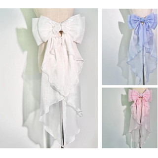 ⚡HÀNG SẴN⚡ Voan nơ gắn lưng váy nhiều màu siêu xinh phù hợp váy hime, style váy cưới cô dâu.