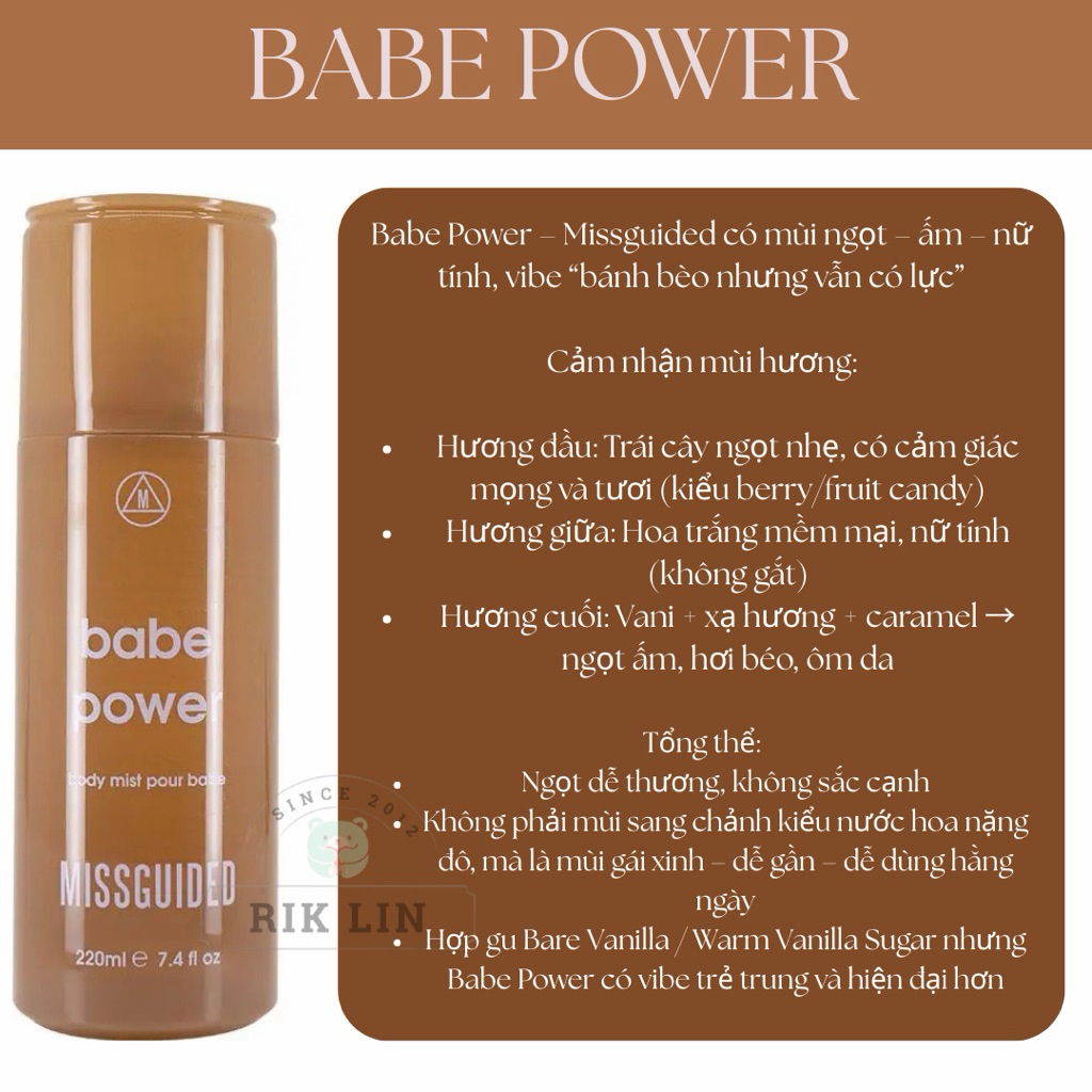 BABE POWER | BLUSH CARDIGAN_ Xịt Thơm Body Mist Toàn Thân Us