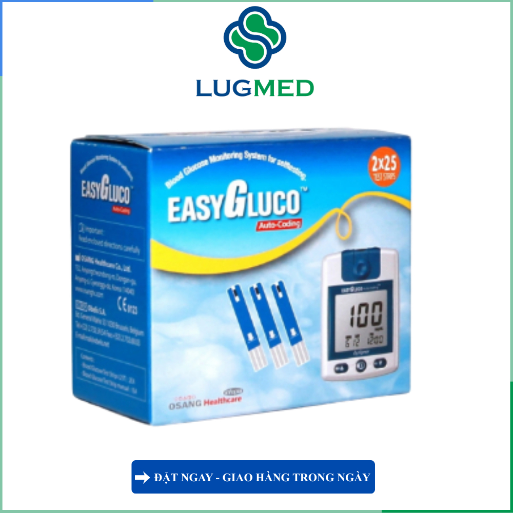 Hộp 50 que thử đường huyết Easy Gluco