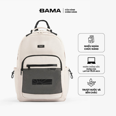 Balo nam nữ đi học đi làm BAMA MF103 chống nước nhiều ngăn đựng laptop 15 6 inch
