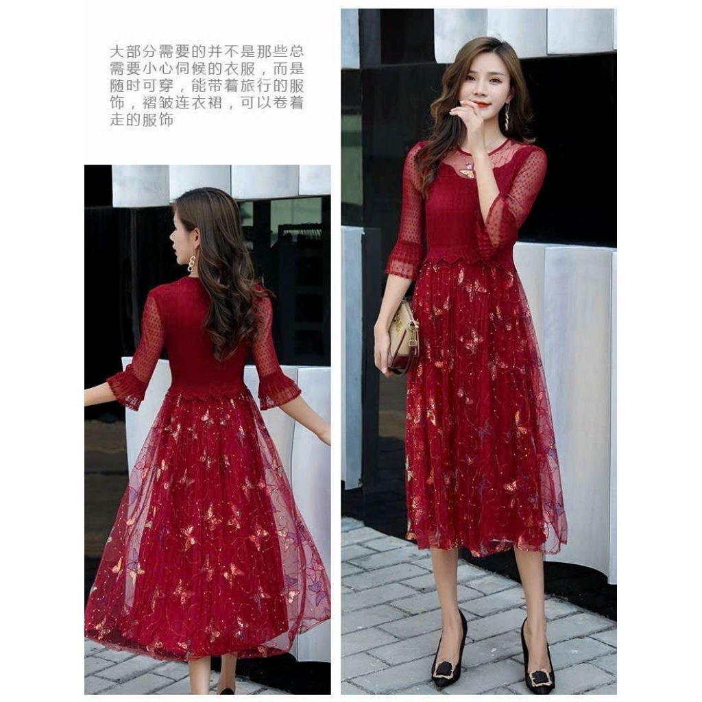 Đầm xoè dập ly cao cấp
