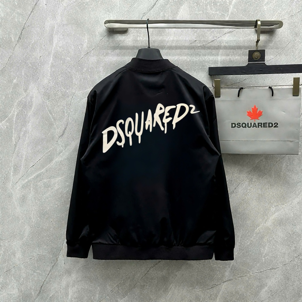 Áo Khoác Gió Bomber 2 Lớp Dành Cho Cả Nam Và Nữ In Hình Dsq Sau Lưng Siêu Nét Cực Chất [D27]