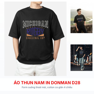 Áo Thun Nam IN DONMAN với 4 màu bassic - Cotton co giãn 2 chiều - D28