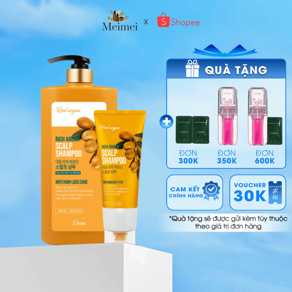 Dầu Gội Đầu Chứa Dầu Argan DAIM RICH ARGAN SCALP SHAMPOO