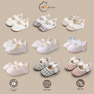 (DÀY CHÂN TĂNG SIZE)Giày Tập Đi Cho Bé Gái - Giày Vải Cho Bé Gái Chống Trơn Trượt,Êm, Mềm Mại, Thoáng Khí | Lumie Kids