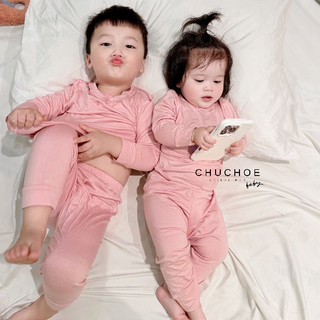  Bộ thun lạnh tay dài quần dài cho Bé trai  Bé gái 5 - 20kg Đồ Bộ Cho Bé Mặc Nhà  Chuchoe Baby 