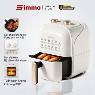 Simmo Nồi Chiên Không Dầu Dung 4.2L 1200W không dầu công nghệ chiên 360 độ giảm 90% chất béo Nồi chiên