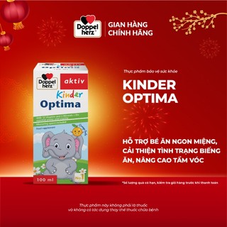  Siro bổ sung vitamin cho bé Doppelherz Kinder Optima hỗ trợ giúp bé ăn ngon cải thiện tầm vóc 