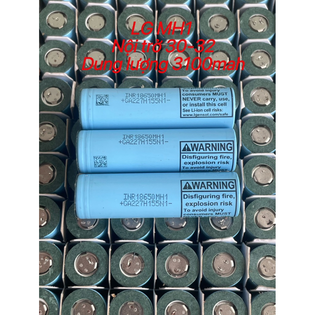🔋🔋Pin 18650 LG MH1 tháo khối nội trở 30-32 xả 10a