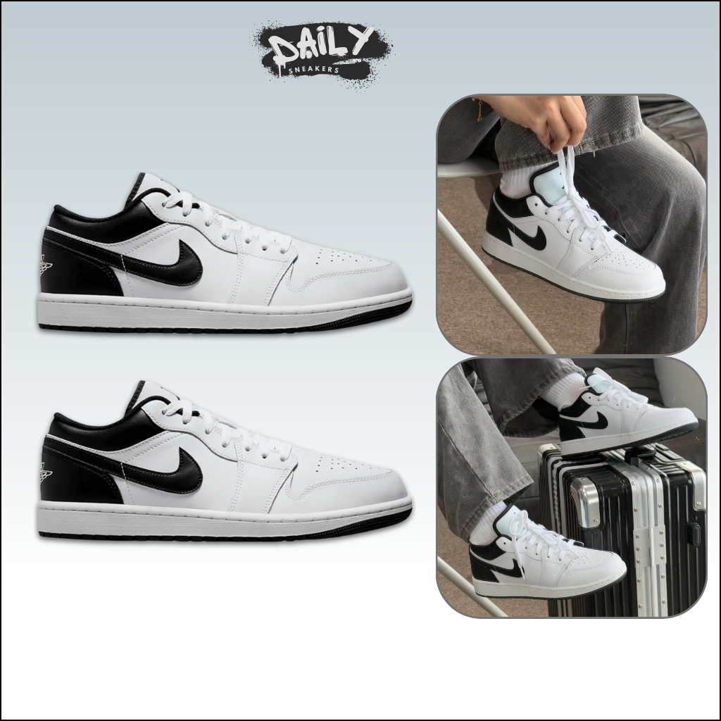Giày Thể Thao Nike Air Jordan 1 Low Reverse Panda – Sneaker JD1 Low Trắng Đen [Daily Sneakers]