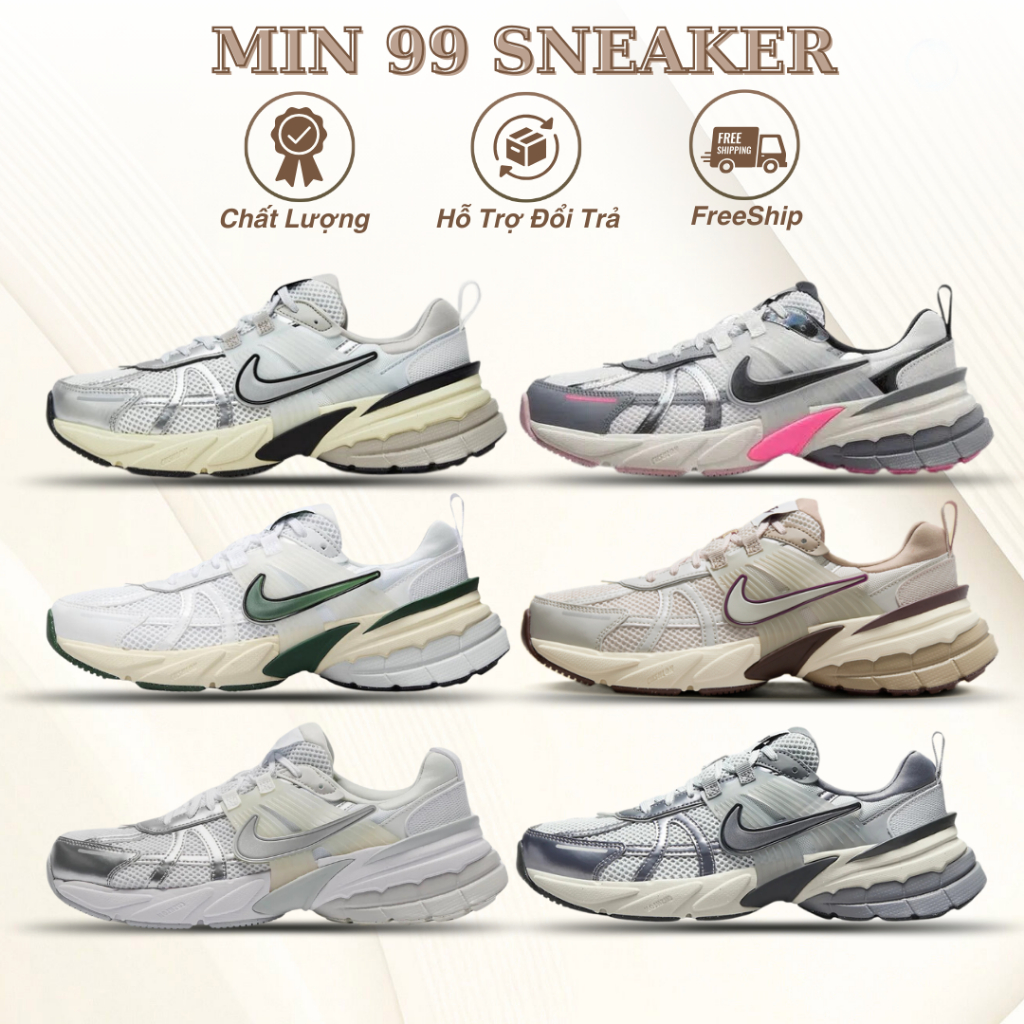 Giày_Nike V2K Run Các Phối Màu Hottrend Đế Êm Cao 5cm Full Size Nam Nữ