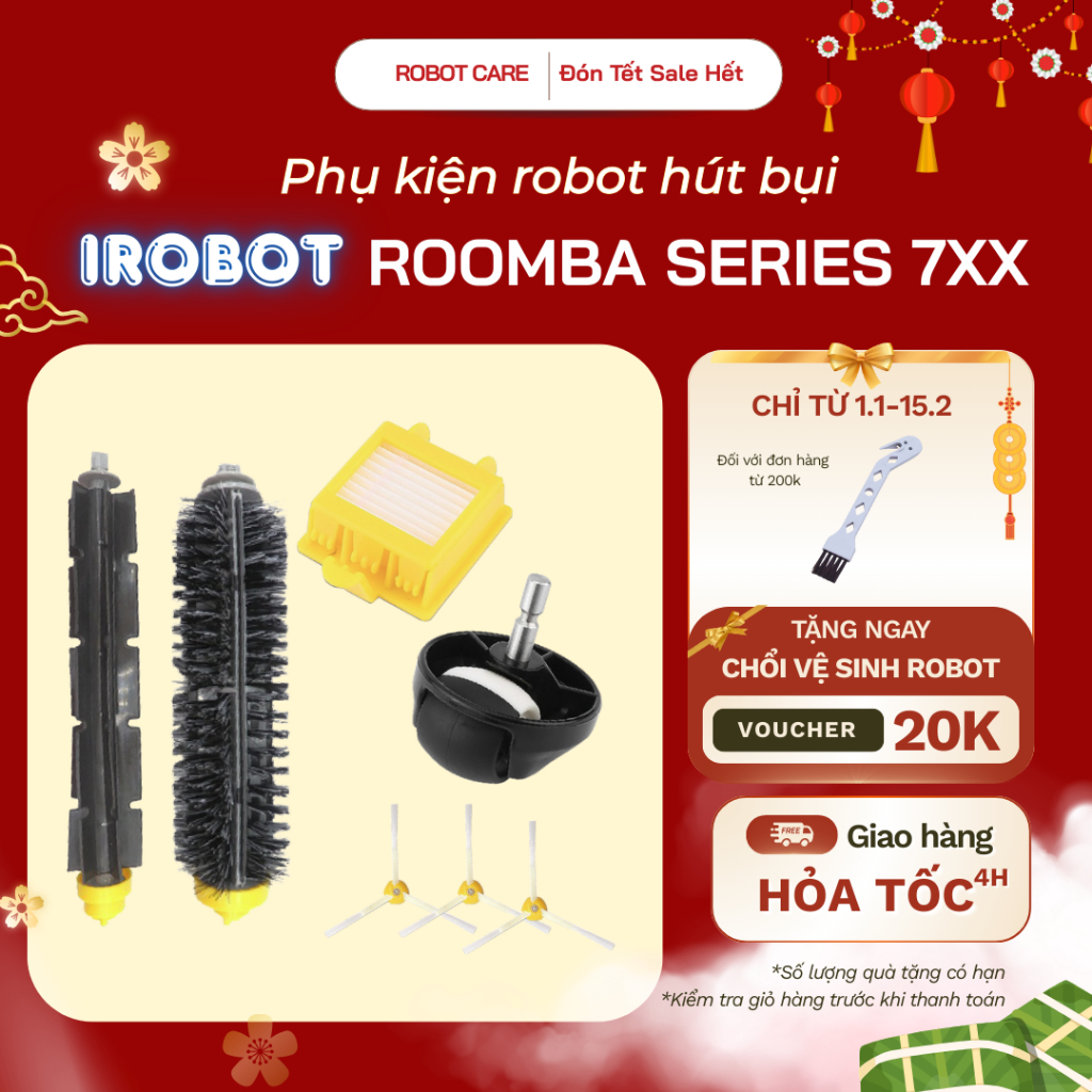 Phụ kiện robot lau nhà IROBOT ROOMBA 760, 770, 780, 782, 785, 790... - Phụ kiện robot hút bụi chất l
