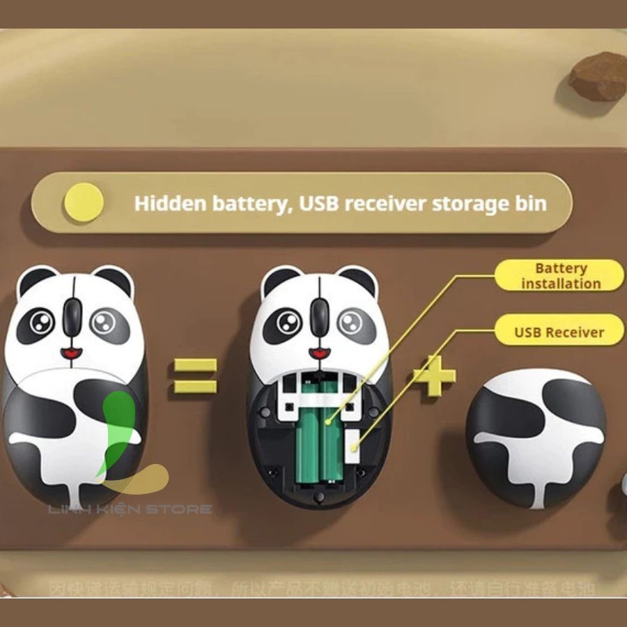 Chuột HOSAN Free Wolf M36 Kết Nối Bluetooth Thiết Kế Gấu Trúc Dễ Thương Nhỏ Gọn | BigBuy360 - bigbuy360.vn