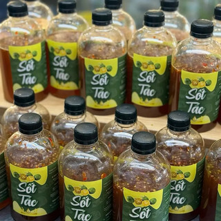 SỐT TẮC CHAI 500ML CÔ ĐẶC CHUA NGỌT ĐẬM VỊ ĂN KÈM BÁNH TRÁNG - BÁNH TRÁNG CÔ BÉ