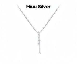Dây chuyền nữ bạc 925 Miuu Silver, vòng cổ mặt đính đá thời trang phù hợp phong cách tối giản