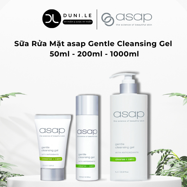 [ asap ] Sữa Rửa Mặt Dịu Nhẹ, Sạch Sâu Và Cân Bằng Da | Asap Gentle Cleansing Gel 50ml - 200ml - 100