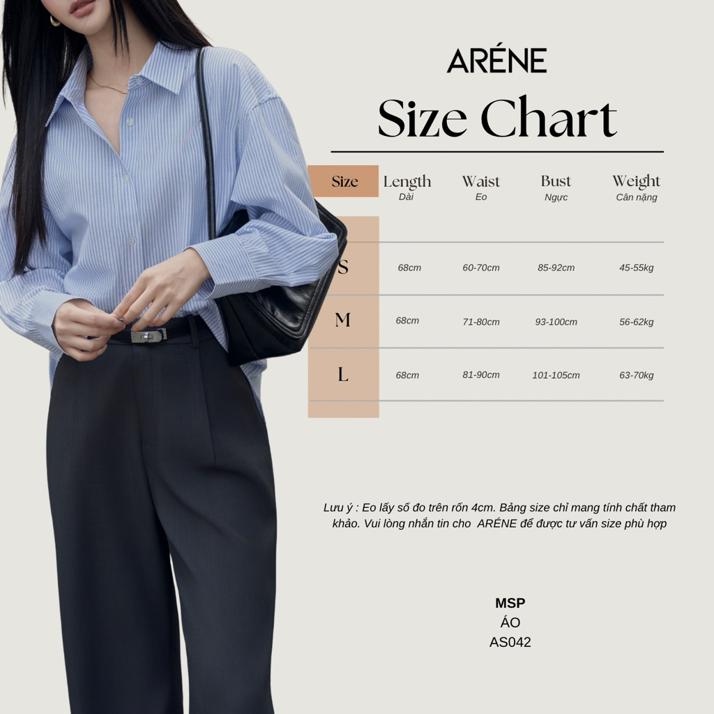 Áo sơmi Oxford dáng rộng oversize ARÉNE AS042 | BigBuy360 - bigbuy360.vn