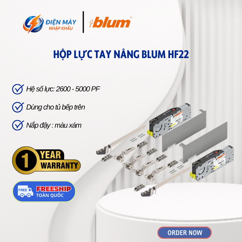 Tay Nâng Blum Aventos HF22 / HF25 / HF28 - Thiết Kế Tiện Lợi Cho Cánh Tủ - Đóng Mở Êm Ái